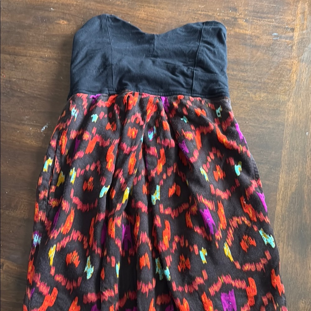 Hurley Black and Multicolor Mini Dress